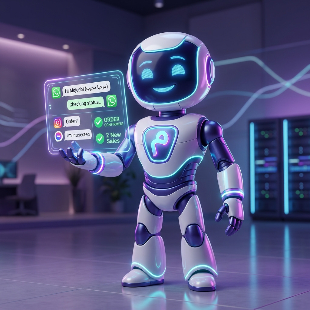 المساعد الذكي والردود المؤتمتة (AI Agent & Multi-Channel)